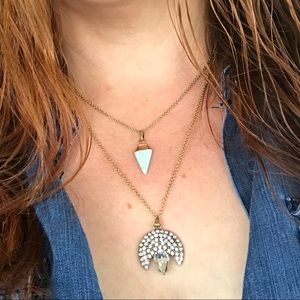 3 in 1 Mixed stone layered necklace